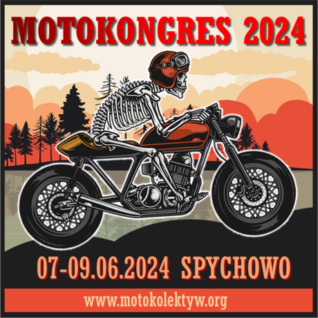 Nadruk Motokongres 2024 - męska - Przód